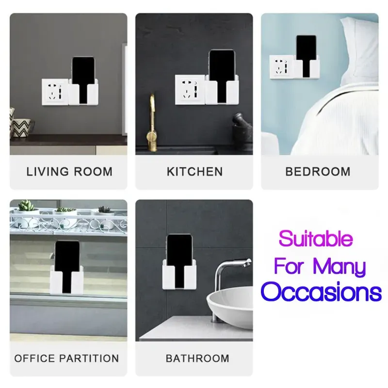 Shopsy Wall Mount Mobile Holder - Elegant White Shopsy Wall Mount Mobile Holder - Elegant White - Image 4