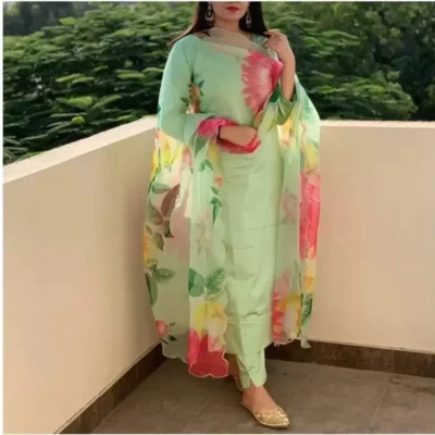 Shopsy Stitched Cotton Silk Dupatta Sets: Elegant Indian Ensembles