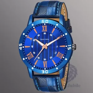 Daniel Jubile Analog Stylish Leather Watch for Men - Blue Elegance