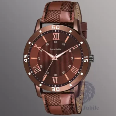 Daniel Jubile Analog Designer Stylish Watch for Men - Brown Leather