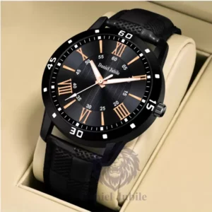 Alternative view of Daniel Jubile Crafted Men's Leather Analog Sport Watch - Black