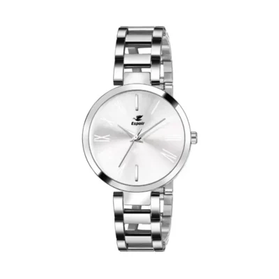 Espoir Stainless Steel Silver with White Dial Analog Watch For Women
