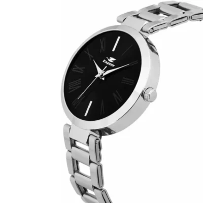Alternative view of ESPOIR Stainless Steel Silver Analog Watch for Women - Stylish, Shock-Resistant Timepiece