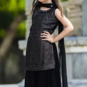 Girls Festive & Party Kurta and Palazzos Set for Kids - Elegant Georgette Ethnic Wear
