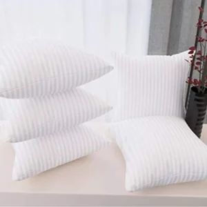 Fiber Hotel Quality Polyester Fiber Filler Pillow (16x16 inches, Set of 5 Pcs - White)