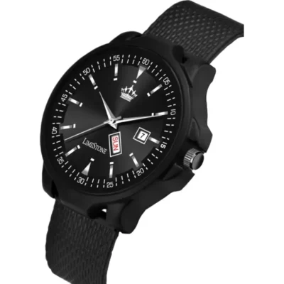 Alternative view of LimeStone Mesh Strap All Black Avatar Quartz Watch for Men - A Masterclass in Style and Precision!