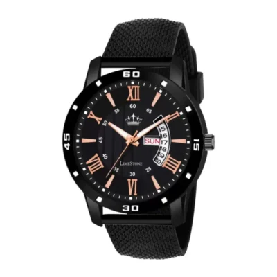 LIMESTONE All Black Mesh Quartz Watch - Timeless Elegance for Every Occasion