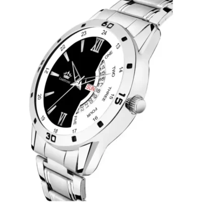 Alternative view of LIMESTONE Bleed Black Day and Date Functioning Steel Strap Watch