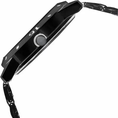 Alternative view of LIMESTONE Classic Mens Watche - All Black Mesh Strap Day and Date Quartz