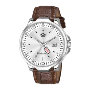 LIMESTONE Elite Men's Brown Analog Watch - Day & Date Function