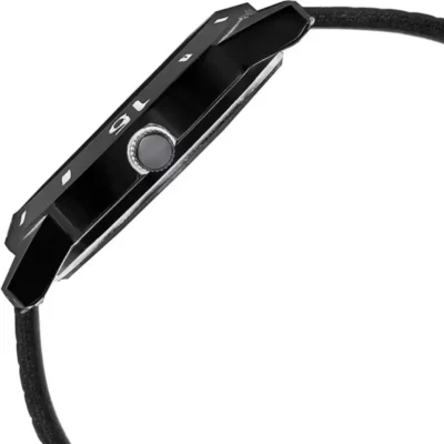 Alternative view of LIMESTONE Mesh Strap All Black Quartz Watch - Stylish Men's Timepiece