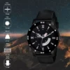 LIMESTONE Mesh Strap All Black Quartz Watch - Stylish Men's Timepiece