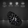 LIMESTONE Mesh Strap All Black Quartz Watch - Stylish Men's Timepiece
