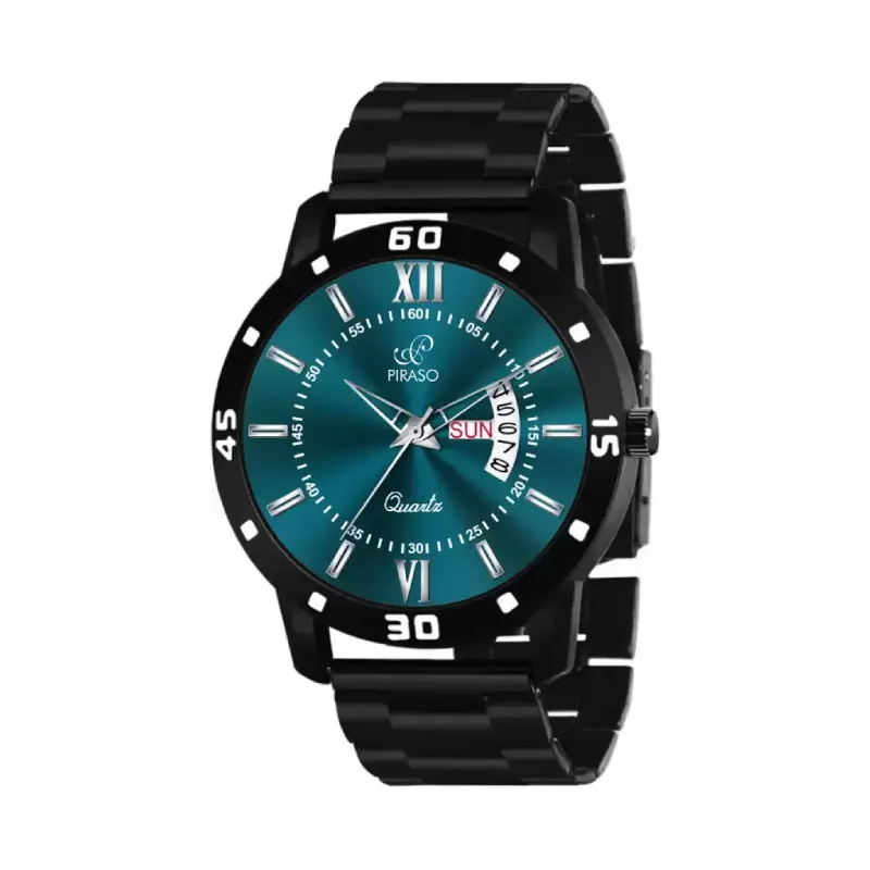 Piraso Analog Day & Date Turquoise Dial Watch - Unleash Your Grandeur Piraso Analog Day & Date Turquoise Dial Watch - Unleash Your Grandeur