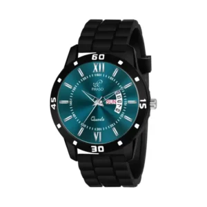 PIRASO Men's Analog Day & Date Watch - Turquoise Elegance