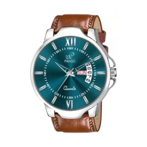 PIRASO Analog Day & Date Turquoise Dial Watch for Men