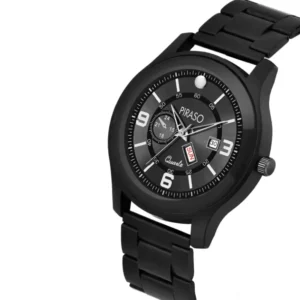Alternative view of PIRASO Black Dial & Black Chain Analog Watch for Men - Day & Date Function