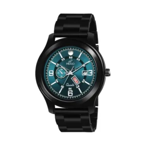 PIRASO Stunning Blue Dial & Black Chain Analog Watch for Men