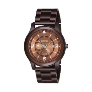 PIRASO Stunning Brown Dial & Brown Chain Analog Watch for Men