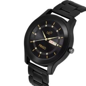 Alternative view of PIRASO Elite Men Black Stainless Steel Analog Watch - Grandeur in Black