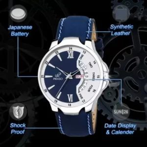 PIRASO Bleed Blue Quartz Analog Watch for Men - Stylish Timekeeping