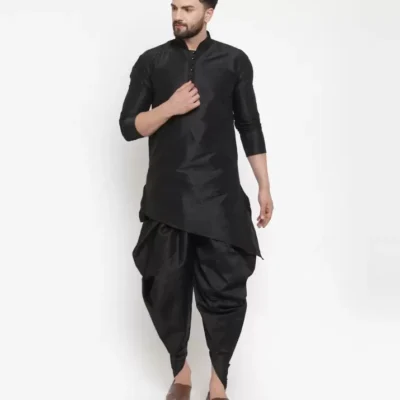 Shopsy Men's Art Silk Ethnic Kurta & Dhoti Set