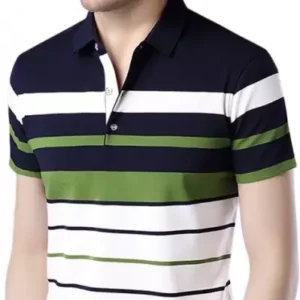 Alternative view of Shopsy Men's Horizontal Stripes Polo T-Shirt - Comfort and Style