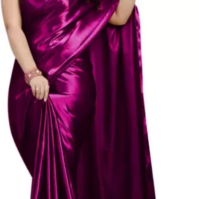 Shopsy Satin Silk Saree With Jacquard Blouse