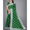 Silver Stone Embroidered Georgette Saree with Multiple Blouse Options
