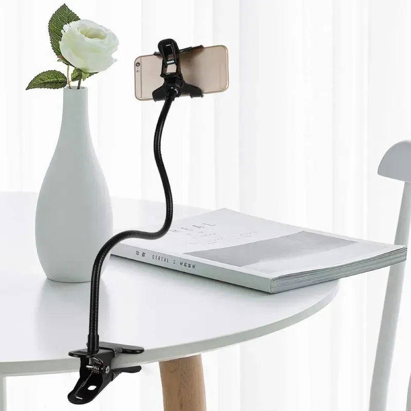 Shopsy Flexible Mobile Holder for Bed & Table Gooseneck Phone Stand Clamp Mount Shopsy flexible mobile holder