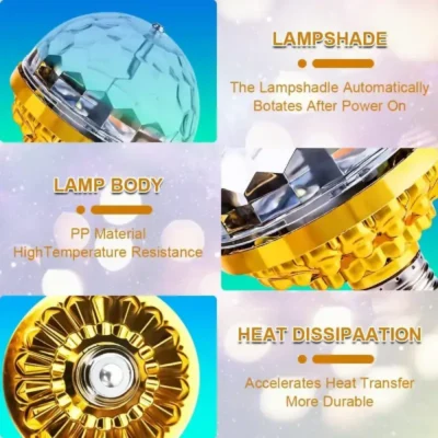 Shopsy Rotating Disco Ball Light Bulb