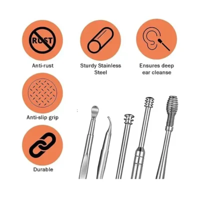 Shopsy Stainless Steel Ear Wax Removal Kit