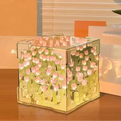 Shopsy Tulip Cube Mirror Lamp