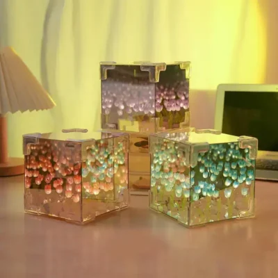Shopsy Tulip Cube Mirror Lamp