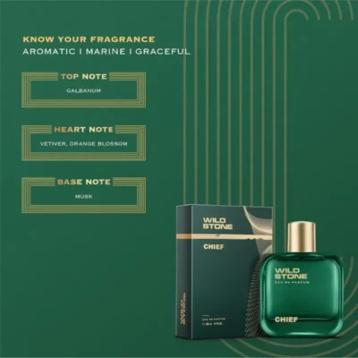 Wild Stone Chief Eau De Parfum for Men 100ml Long Lasting Aquatic Woody Perfume wild stone chief perfume