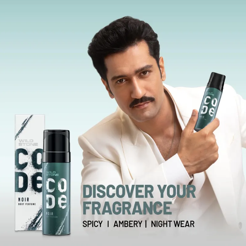 Wild Stone CODE Noir Body Perfume 150ml No Gas Long Lasting Spray wild stone code noir body perfume