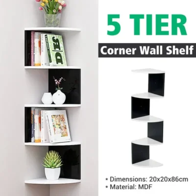 Shopsy zig zag corner shelf