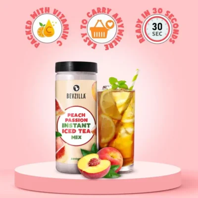bevzilla peach passion iced tea mix