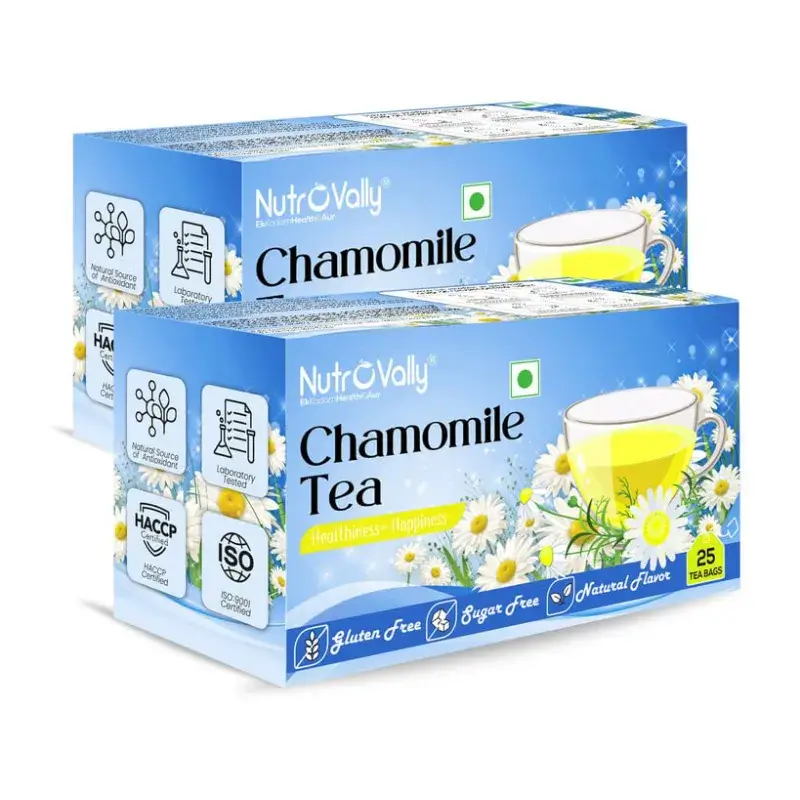 NutroVally Chamomile Tea Bags Combo for Relaxation & Better Sleep nutrovally chamomile tea
