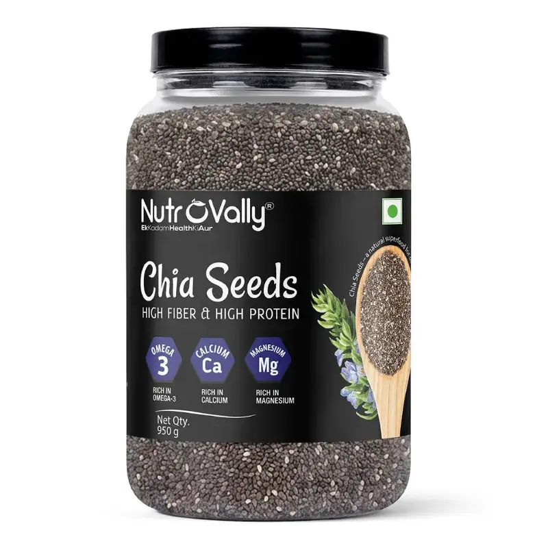 NutroVally Chia Seeds 950g Omega 3 & High Fiber Superfood nutrovally chia seeds