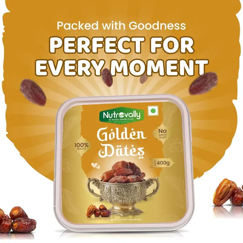 NutroVally Golden Dates 400g Premium Natural Khajoor nutrovally golden dates