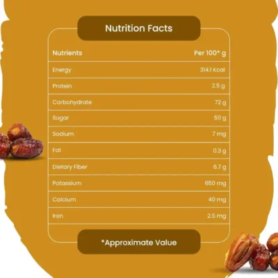 NutroVally Golden Dates 400g Premium Natural Khajoor nutrovally golden dates