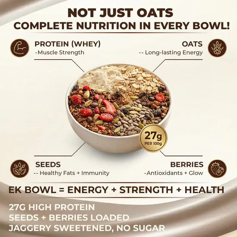 NutroVally High Protein Oats 350g with Jaggery & Seeds nutrovally high protein oats