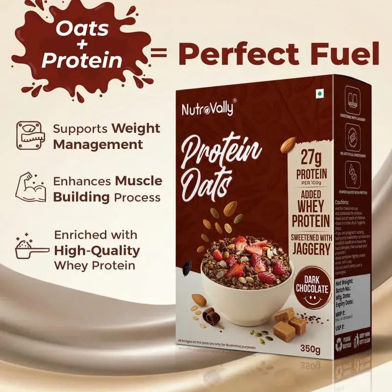 NutroVally High Protein Oats 350g with Jaggery & Seeds nutrovally high protein oats
