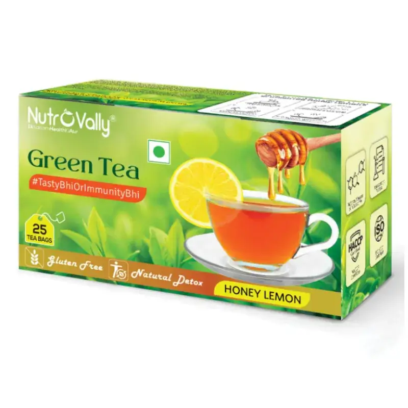 NutroVally Green Tea with Honey & Lemon 25 Tea Bags nutrovally honey lemon green tea