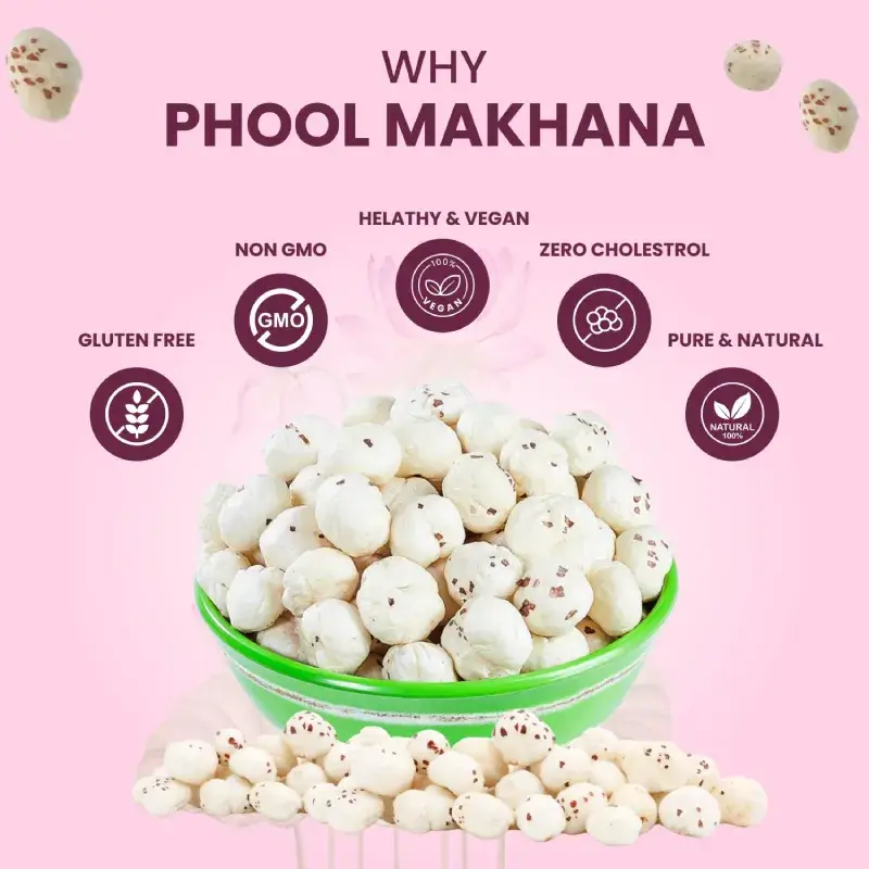 NutroVally Phool Makhana 200g Roasted Fox Nuts Snack nutrovally phool makhana