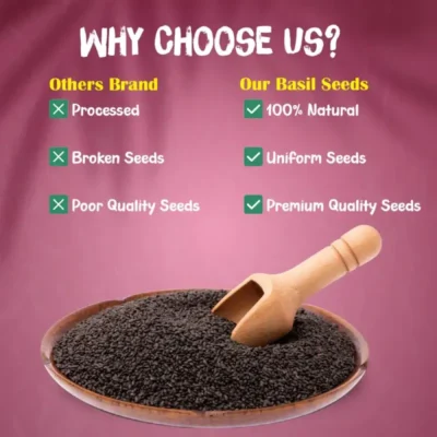 NutroVally Raw Basil Seeds 200g Sabja Superfood Seeds nutrovally raw basil seeds