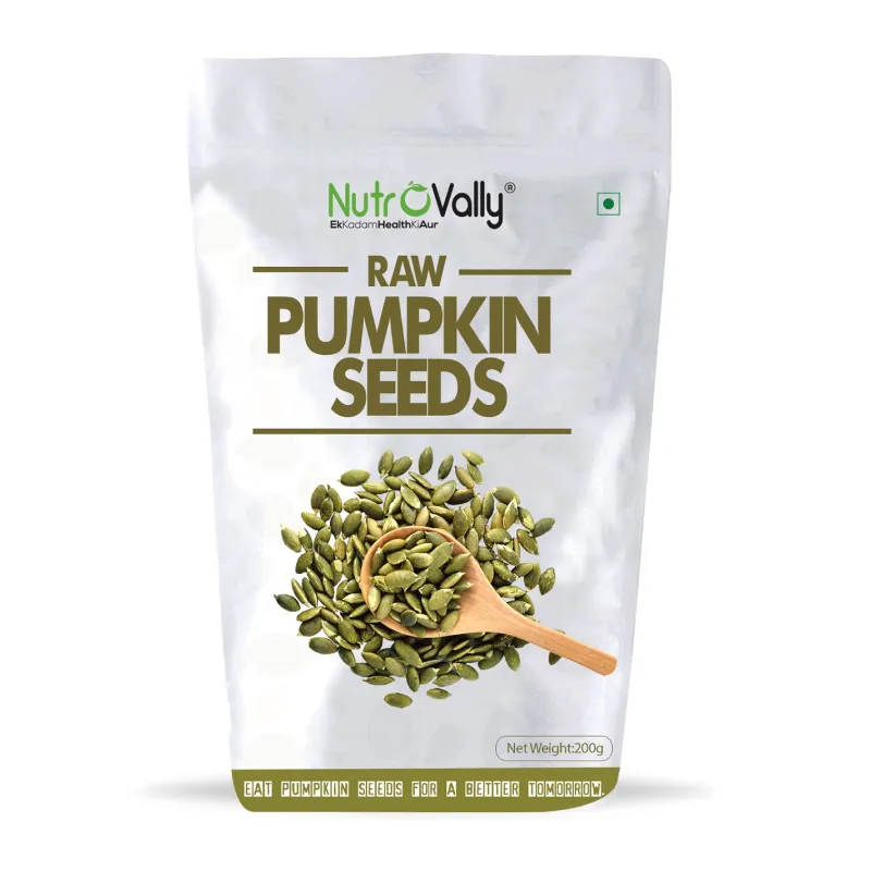 NutroVally Raw Pumpkin Seeds 200g Protein & Fiber Rich Superfood nutrovally raw pumpkin seeds