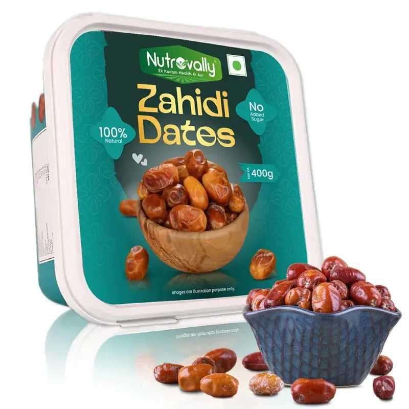 NutroVally Zahidi Dates 400g Premium Natural Khajoor nutrovally zahidi dates