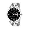 piraso 2047-bk silver chain mens watch